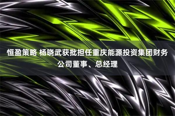 恒盈策略 杨晓武获批担任重庆能源投资集团财务公司董事、总经理