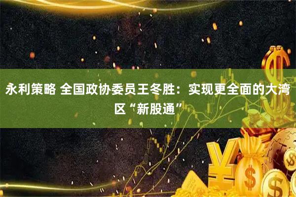 永利策略 全国政协委员王冬胜：实现更全面的大湾区“新股通”
