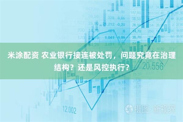 米涂配资 农业银行接连被处罚，问题究竟在治理结构？还是风控执行？