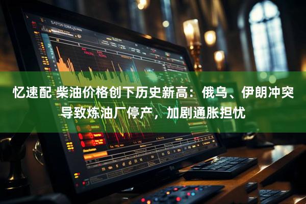 忆速配 柴油价格创下历史新高：俄乌、伊朗冲突导致炼油厂停产，加剧通胀担忧